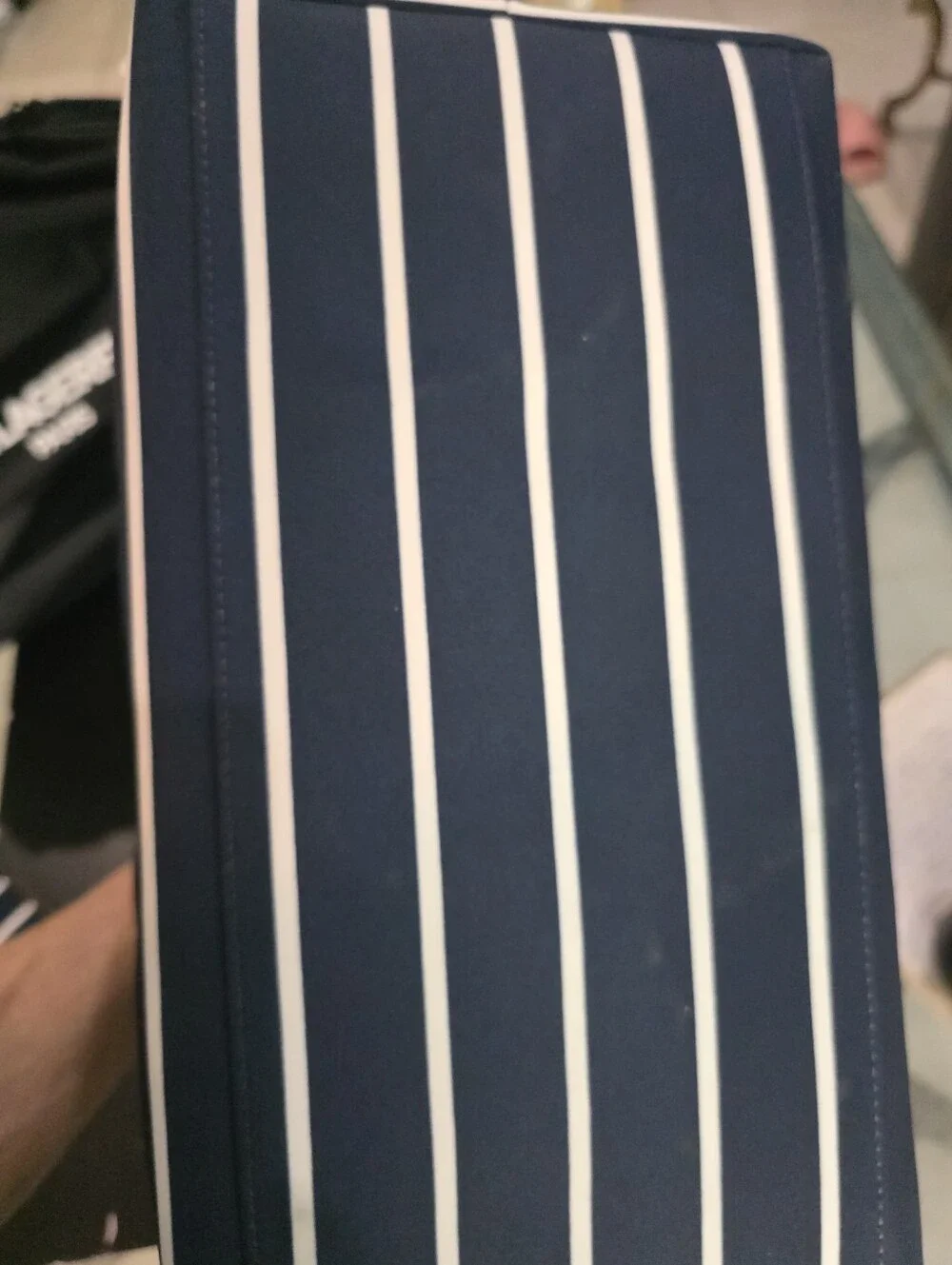 New Dooney & Bourke Navy and White Striped Tote Set